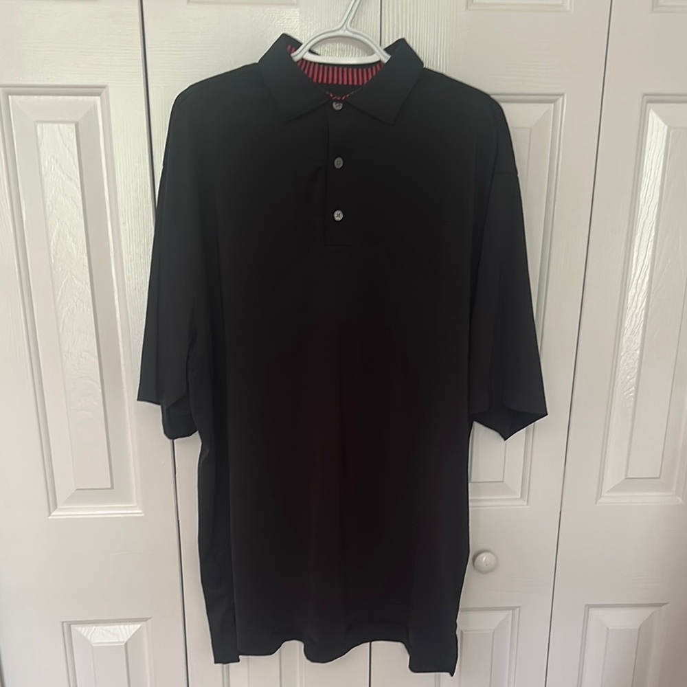 FootJoy Black Polo Shirt Relaxed Fit